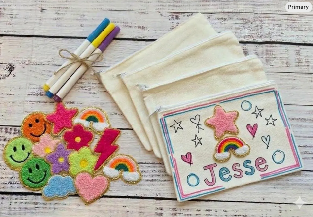 Makeup/Pencil Bag Decorating Kit